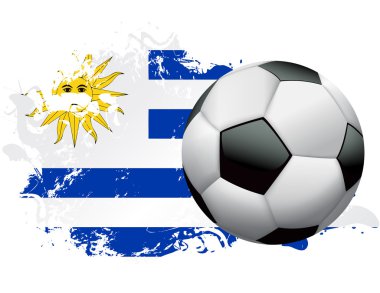 Uruguay futbol grunge tasarım