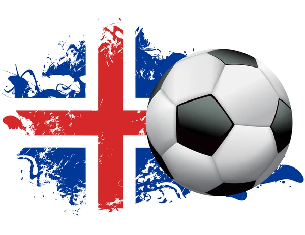 Islandia fútbol Grunge Design — Vector de stock