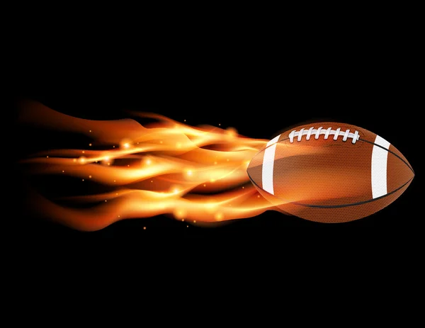 Flaming Football — Stock Vector