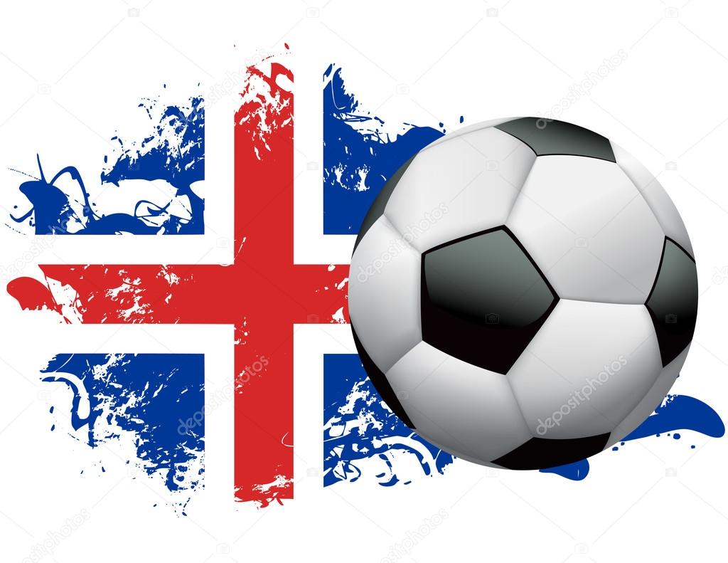 Iceland Soccer Grunge Design