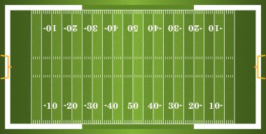dokulu çim Amerikan futbol sahası