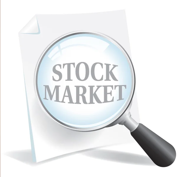 Взгляд поближе на фондовый рынок — стоковый вектор