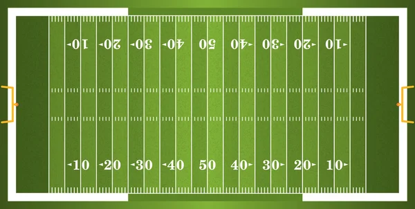 Campo de futebol americano de grama texturizada — Vetor de Stock