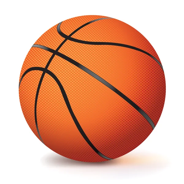 Realistic Vector Basketball Isolated on White — Stock Vector