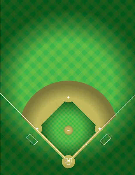 Campo de béisbol vectorial — Vector de stock