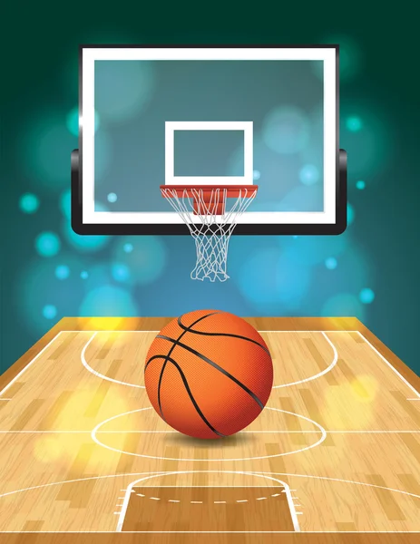 Basketbal Hof illustratie — Stockvector