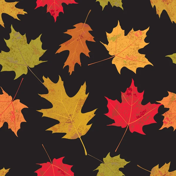 Illustrazione colorata delle foglie autunnali inclinabili — Vettoriale Stock
