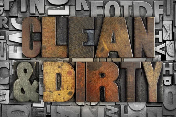 Limpo e sujo — Fotografia de Stock