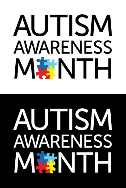 Maand van de voorlichting van het autisme — Stockvector