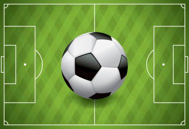 dokulu alanına gerçekçi futbol futbol topu