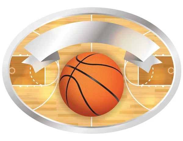 Basketbal Hof badge en banner — Stockvector