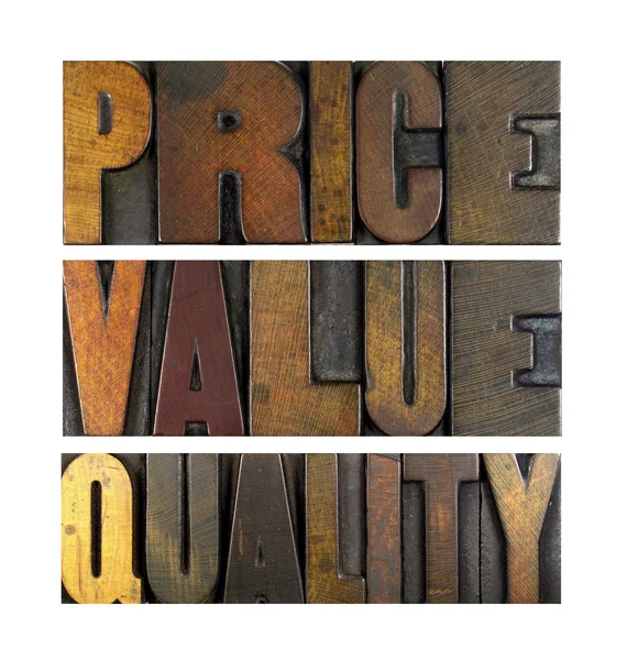 Price Value Quality — Stock Photo, Image
