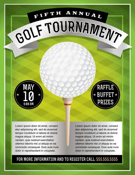 Golf Tournament Flyer — Stock Vector