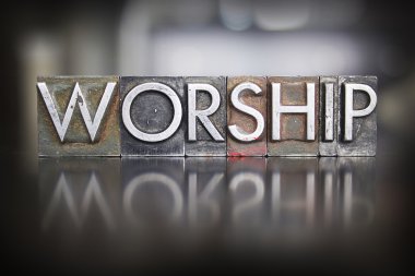 Worship Letterpress clipart