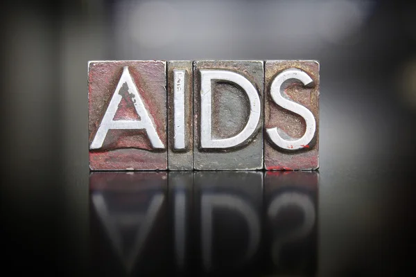 AIDS Awareness Letterpress — Stock Photo, Image