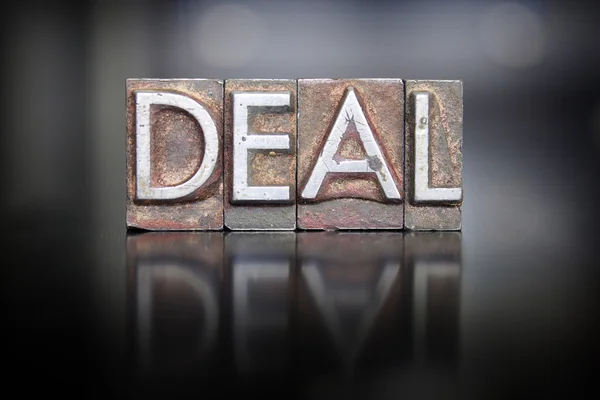 Deal-Buchdruck — Stockfoto