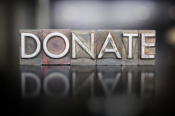 Donate Letterpress — Stock Photo, Image