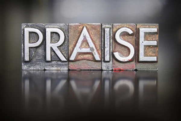 Praise Letterpress — Stock Photo, Image