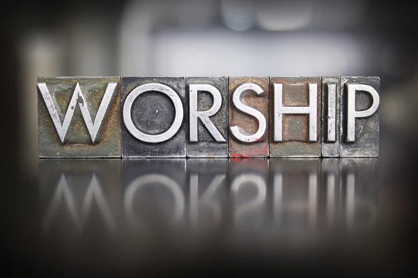 Worship Letterpress — Stock Photo, Image