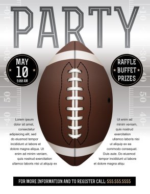 American Football Party Flyer clipart