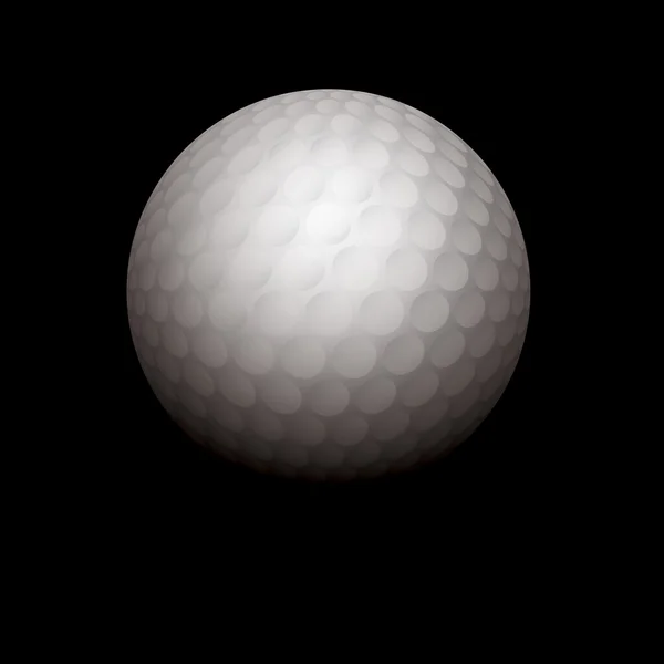 Ilustración realista de pelota de golf — Archivo Imágenes Vectoriales