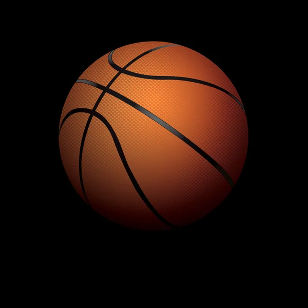 Illustration réaliste de basket-ball assis dans les ombres — Image vectorielle