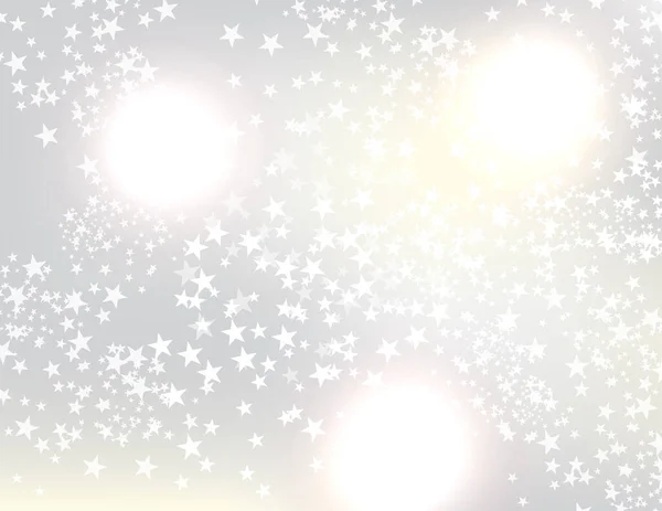 Abstract Glowing Silver Star Background Illustration — Stok Vektör