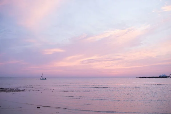 埃及红海日出 黎明时分的海滨 — 图库照片