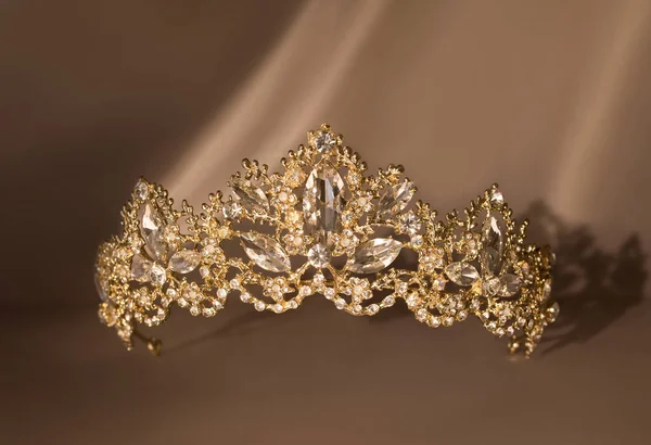 Diadema Luxo Real Com Pedras Princesa Coroa — Fotografia de Stock