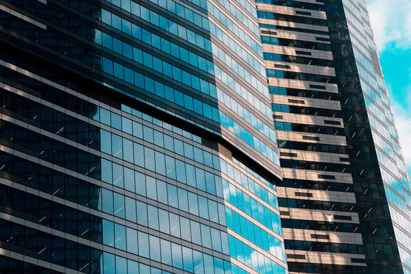 Business center abstract background. Skyscraper