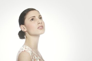 bakmak genç bir kadın portresi