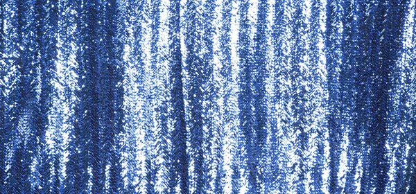 Textura de fondo de cortina de lentejuelas azules marco completo . — Foto de Stock
