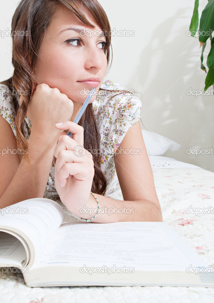 Woman reparing for exams