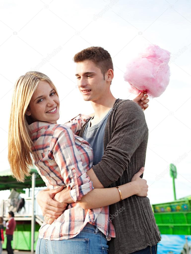 Couple with cotton candy — Stock Photo © mjth 43517287