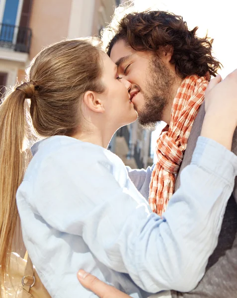 Attractive couple hugging — Stock Photo, Image