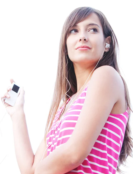 Mujer escuchando música —  Fotos de Stock