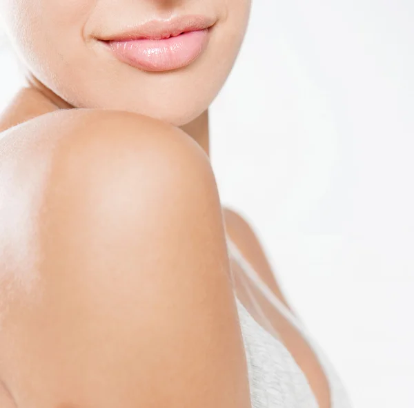 Beauty woman chest section — Stock Photo, Image