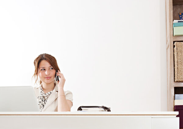 Businesswoman sitting in office