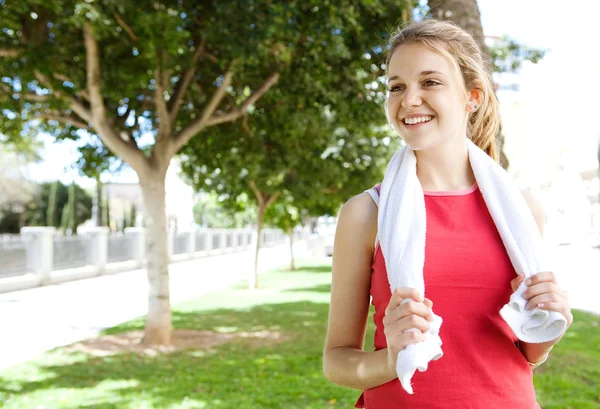 Frau macht Pause — Stockfoto