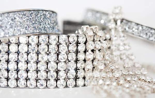 Luxurious diamond bracelets — Stock Photo, Image