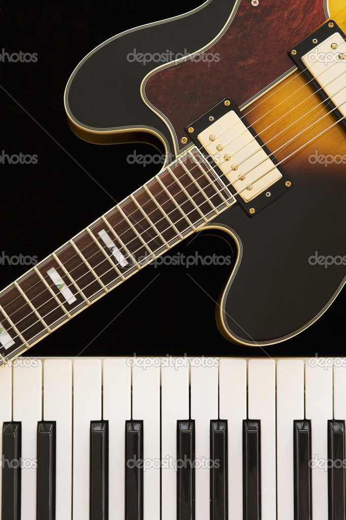 Electric guitar and  keyboard