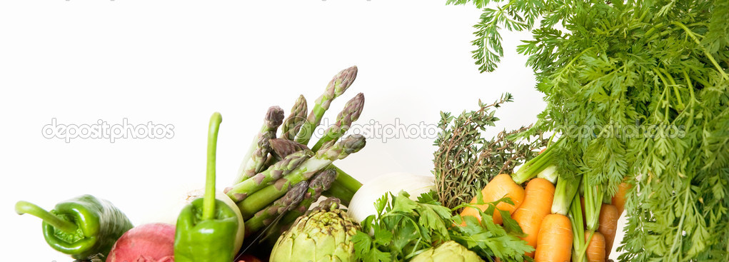 Variety of organic vegetables