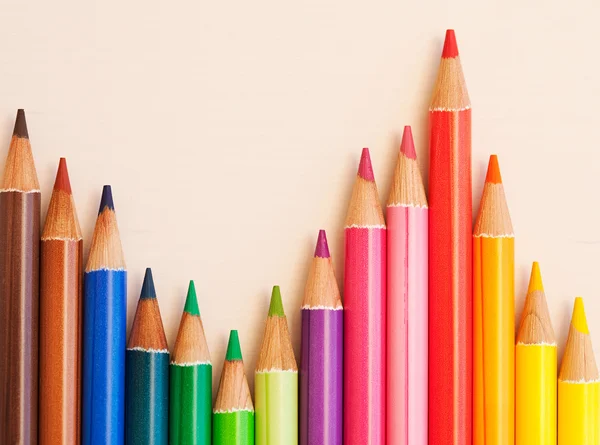 Multi colored drawing pencils — Stock Photo, Image