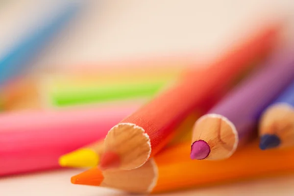 Multiple colored drawing pencils — Stock Photo, Image