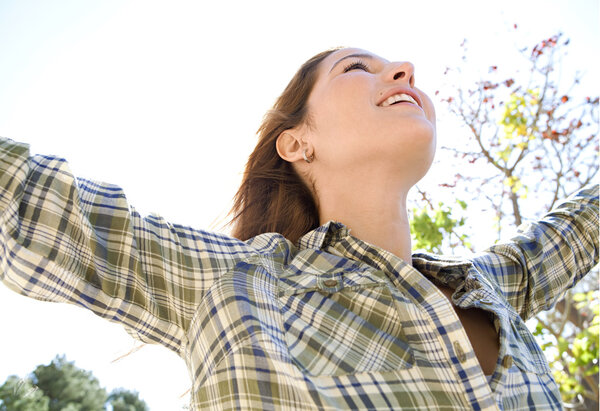 Woman enjoying the sun