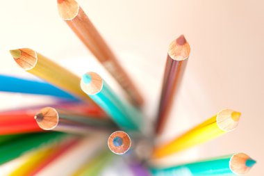 renkli okul sanat kalem demet