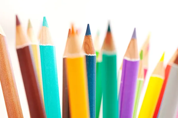 Bunch of colorful school art pencils — Stock Photo, Image