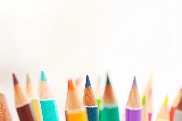 Bunch of colorful school art pencils — Stock Photo, Image