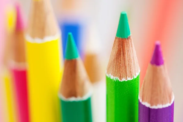 Bunch of colorful school art pencils — Stock Photo, Image