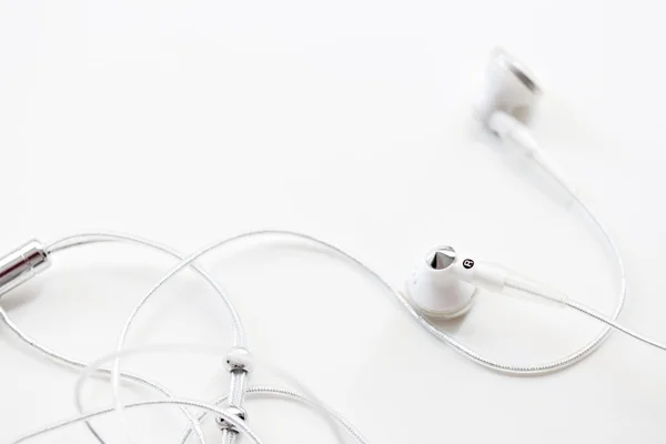 Pair of musical earphones — Stock Photo, Image